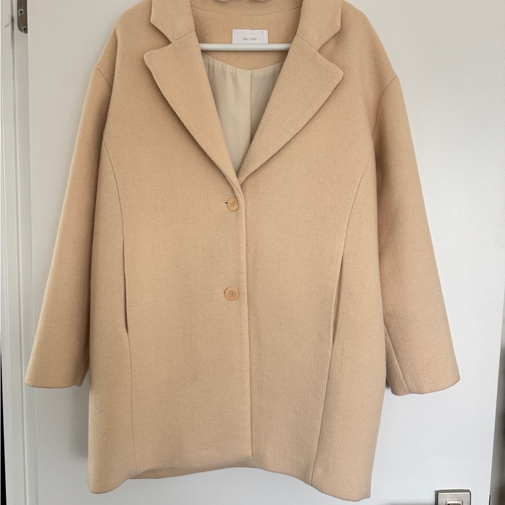 OAK + FORT - Beige Women's Pea Coat - Size S